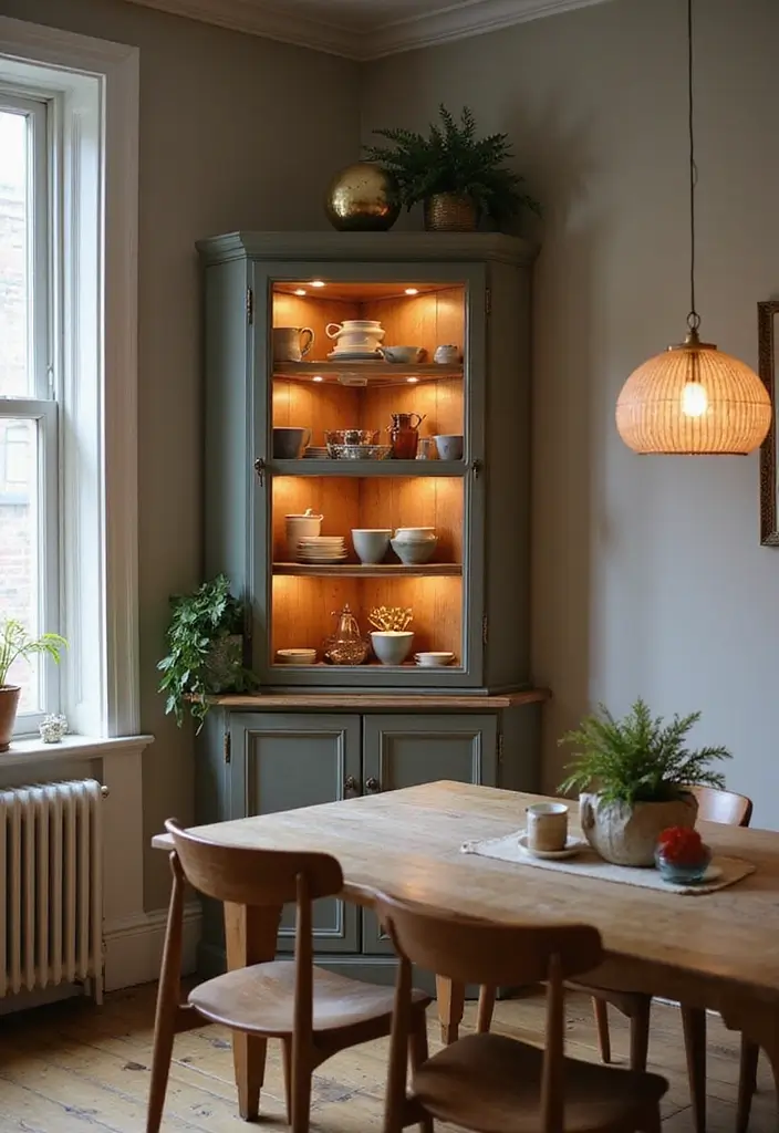 25 Crockery Units Modern Designs That Add Style to Dining Spaces 2 25 Crockery Units Modern Designs That Add Style to Dining Spaces - 2. Compact Corner Cabinets