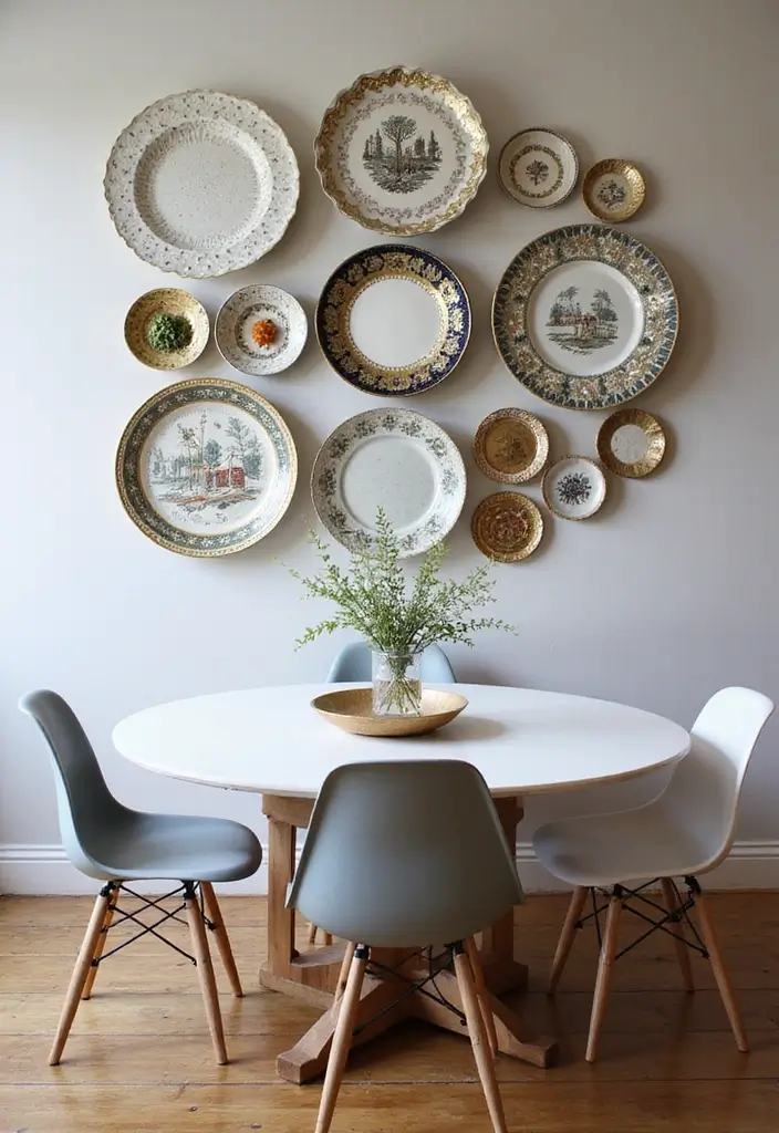 25 Crockery Units Modern Designs That Add Style to Dining Spaces 23 25 Crockery Units Modern Designs That Add Style to Dining Spaces - 23. Artistic Plate Displays