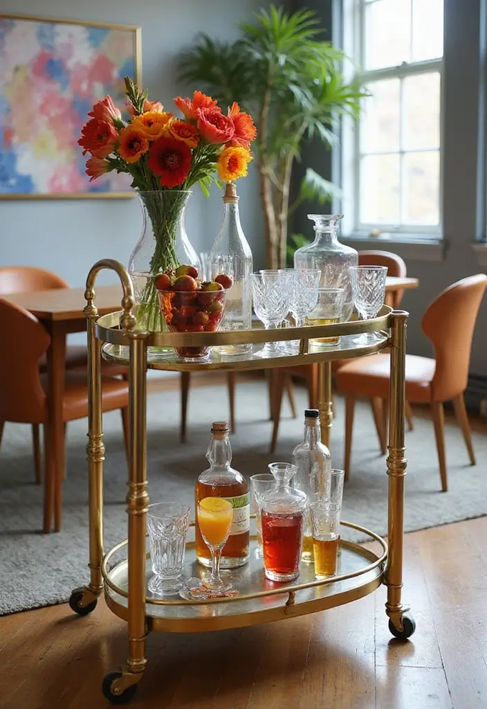 25 Crockery Units Modern Designs That Add Style to Dining Spaces 6 25 Crockery Units Modern Designs That Add Style to Dining Spaces - 6. Stylish Bar Carts
