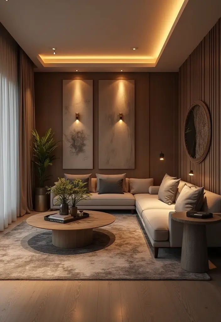 25 Luxury Apartment Decor Ideas That Maximize Elegance - 10. Layered Lighting