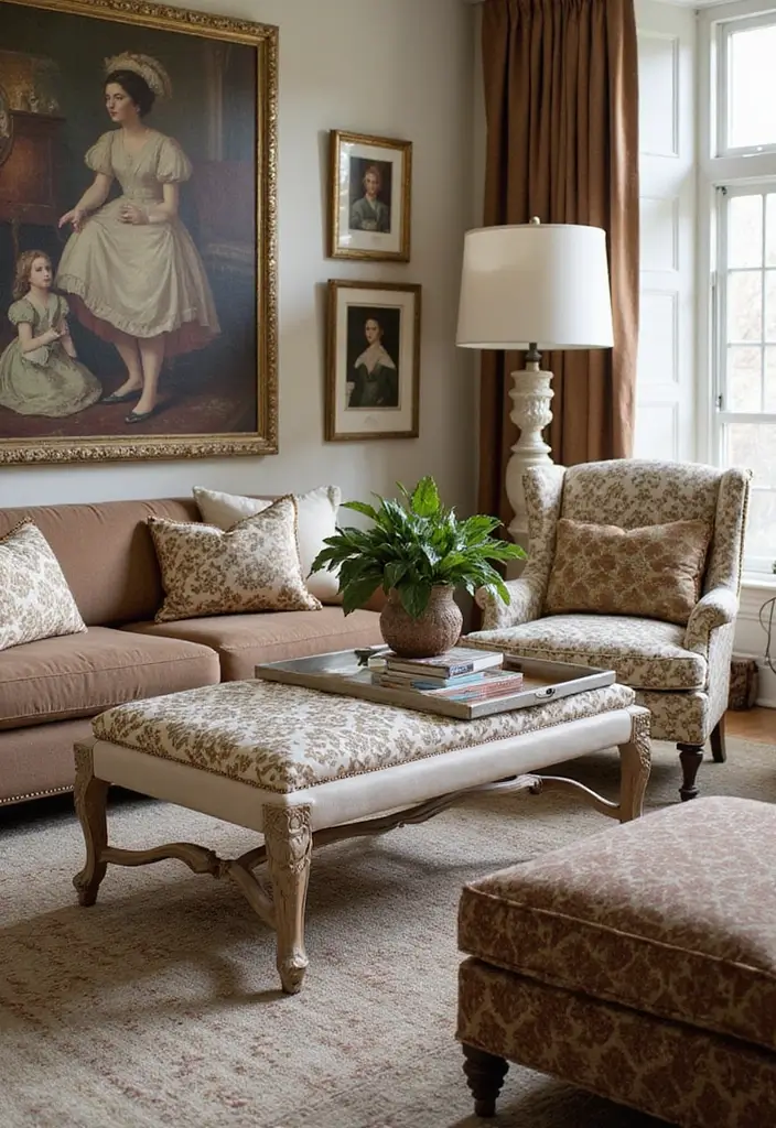 25 Luxury Apartment Decor Ideas That Maximize Elegance - 19. Classic Patterns
