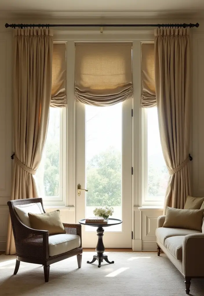 25 Luxury Apartment Decor Ideas That Maximize Elegance - 22. Custom Window Treatments