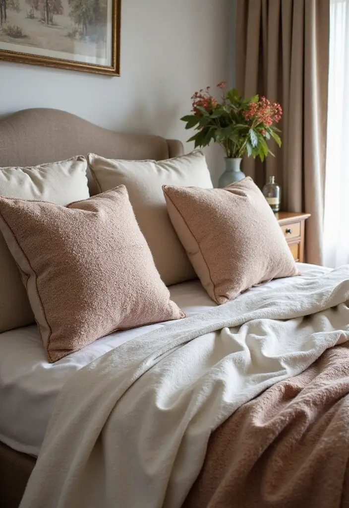 25 Luxury Apartment Decor Ideas That Maximize Elegance - 24. Decorative Pillows and Throws