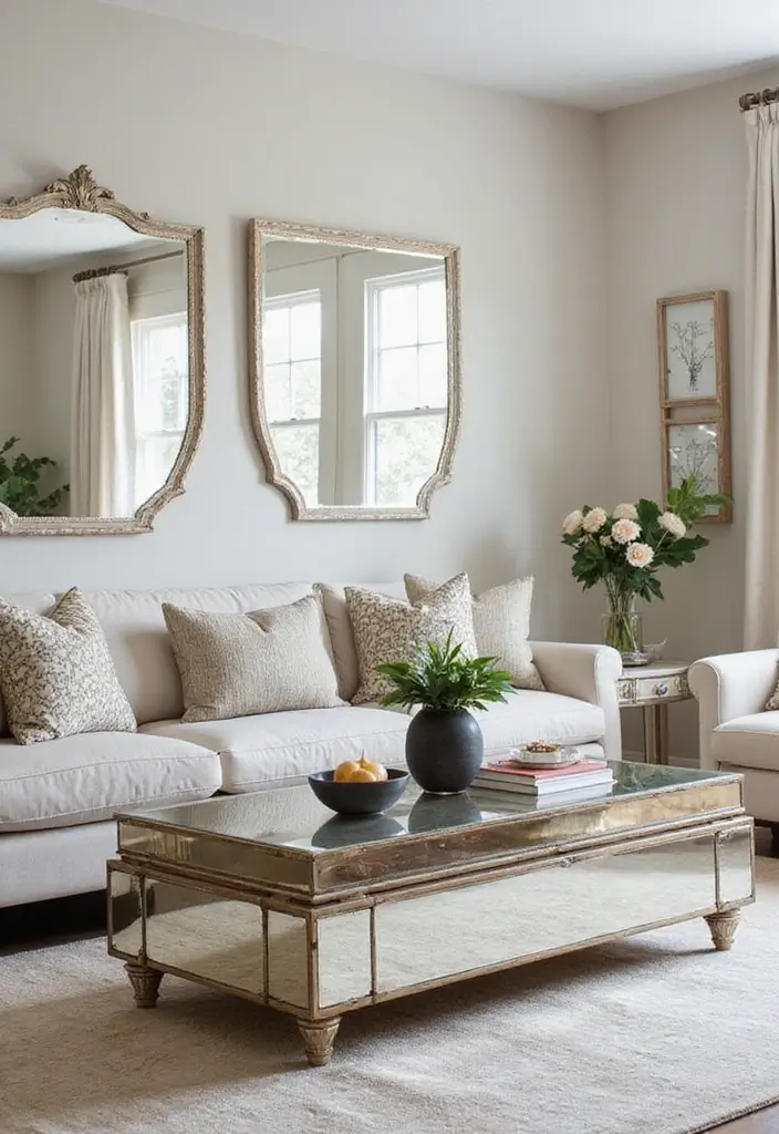 25 Luxury Apartment Decor Ideas That Maximize Elegance - 6. Mirrored Surfaces