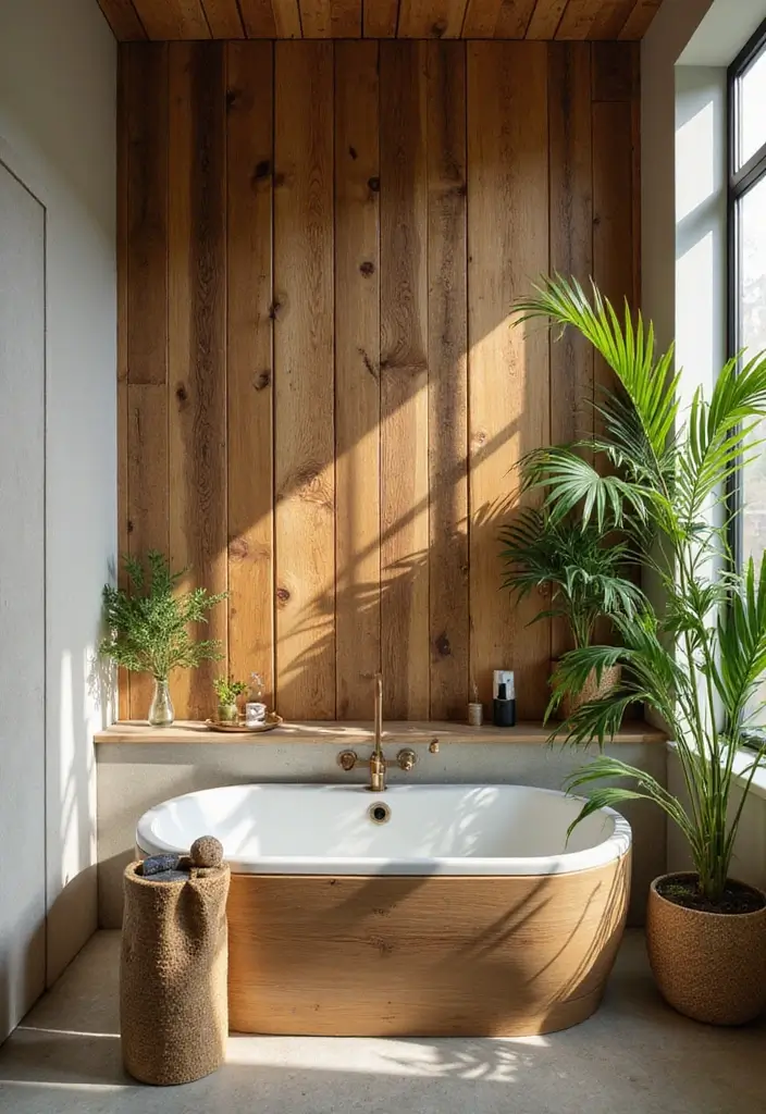 25 Modern Bathroom Decor Ideas for a Chic Refresh - 1. Incorporate Natural Materials
