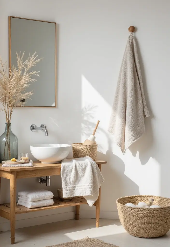 25 Modern Bathroom Decor Ideas for a Chic Refresh - 10. Focus on Sustainable Accessories