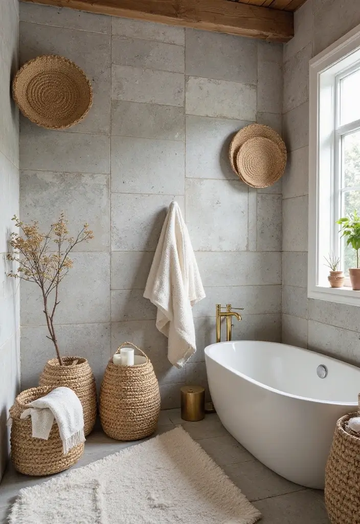 25 Modern Bathroom Decor Ideas for a Chic Refresh - 13. Play with Textures