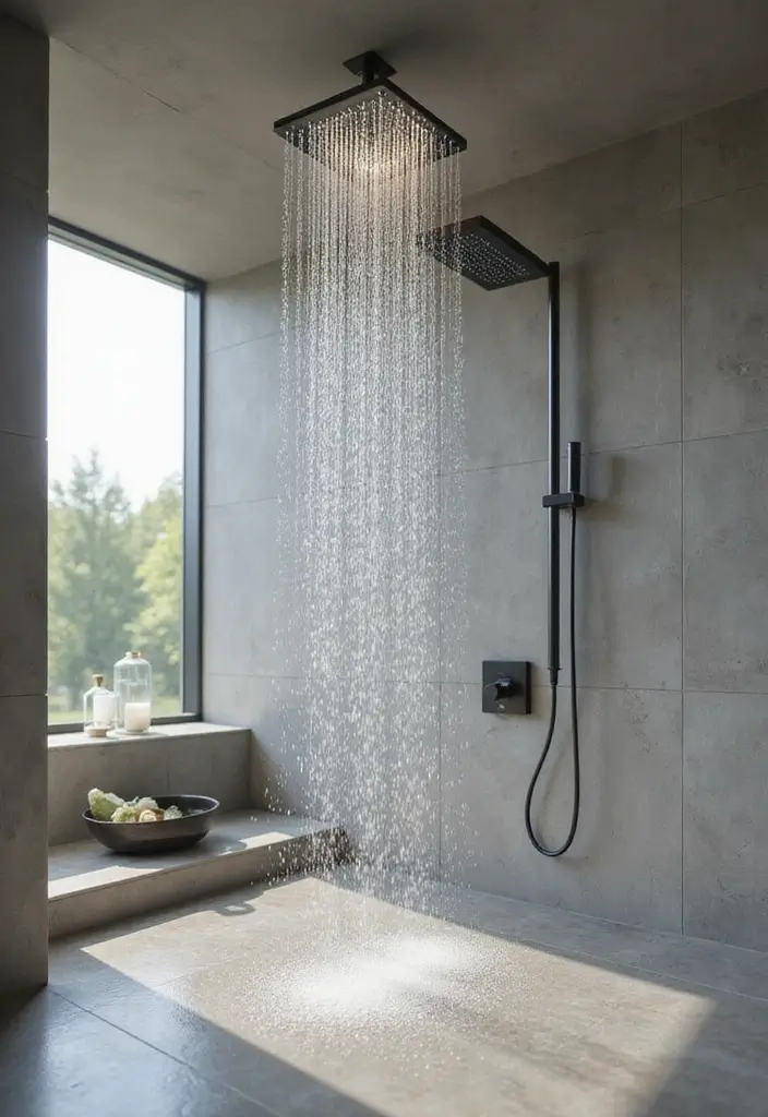 25 Modern Bathroom Decor Ideas for a Chic Refresh - 15. Upgrade to a Rain Shower