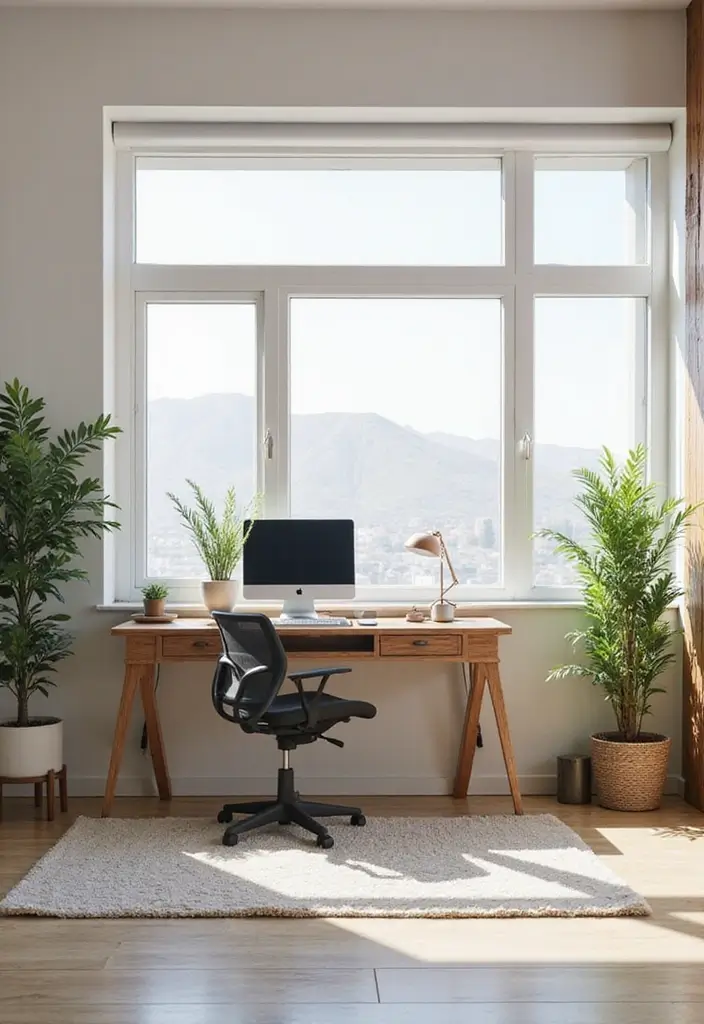 25 Modern Home Office Designs That Boost Productivity - 1. Minimalist Zen Retreat