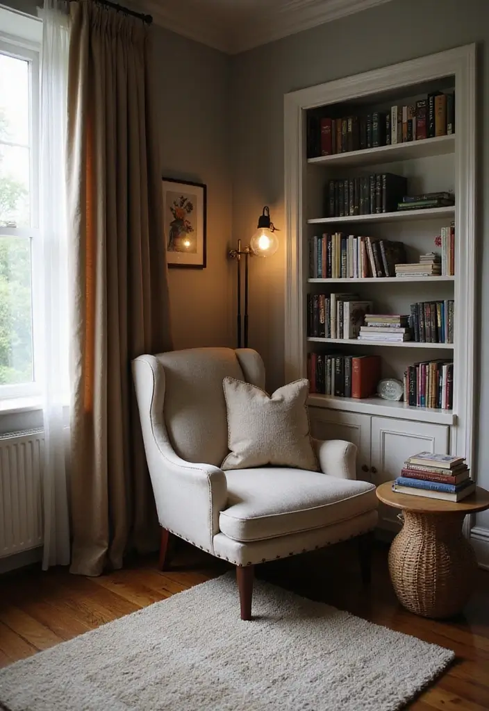 25 Modern Home Office Designs That Boost Productivity - 13. Cozy Reading Nook