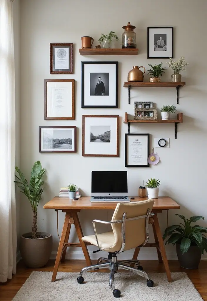 25 Modern Home Office Designs That Boost Productivity - 18. Personalized Wall Decor