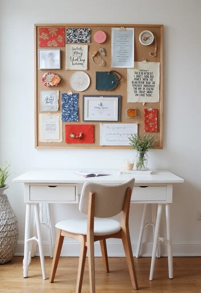 25 Modern Home Office Designs That Boost Productivity - 20. Mood Boards and Inspiration Walls