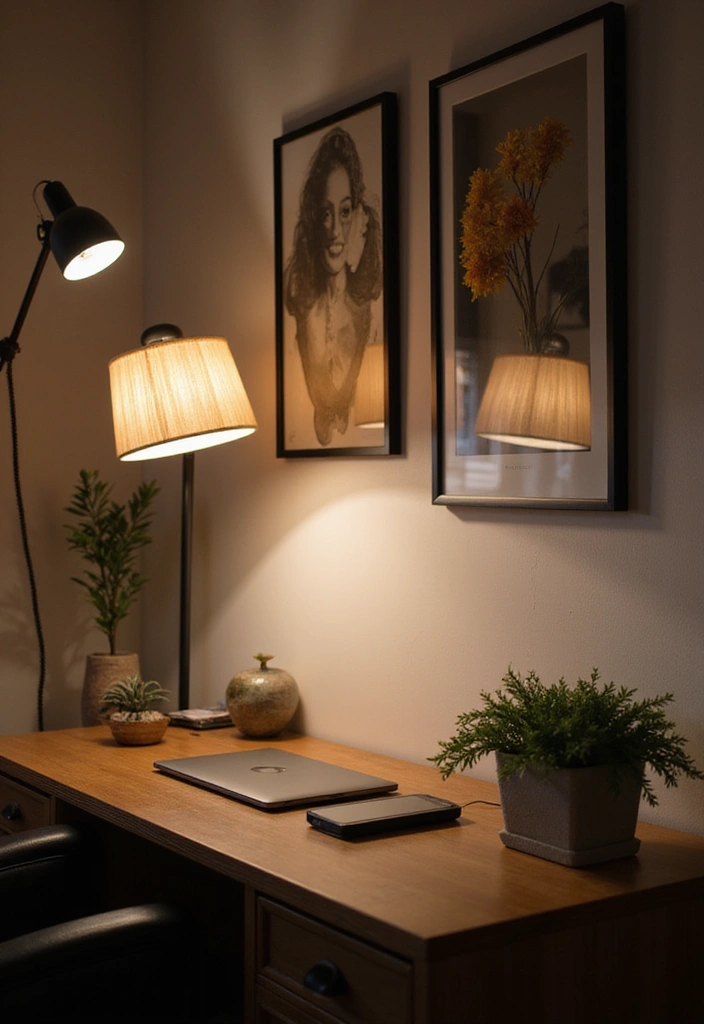 25 Modern Home Office Designs That Boost Productivity - 21. Cozy Lighting Solutions