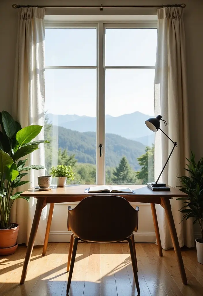 25 Modern Home Office Designs That Boost Productivity - 24. Home Office with a View