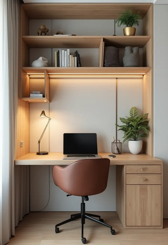 25 Modern Home Office Designs That Boost Productivity - 6. Space-Saving Solutions