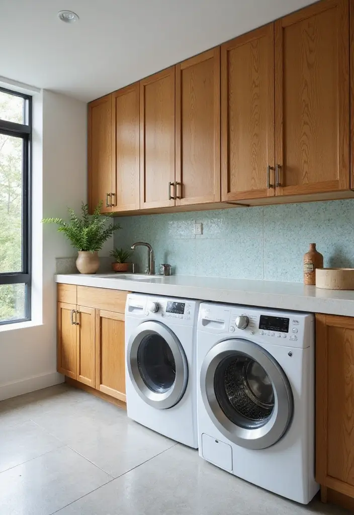 25 Modern Laundry Room Designs That Make Chores Stylish 1 25 Modern Laundry Room Designs That Make Chores Stylish - 1. Eco-Friendly Materials