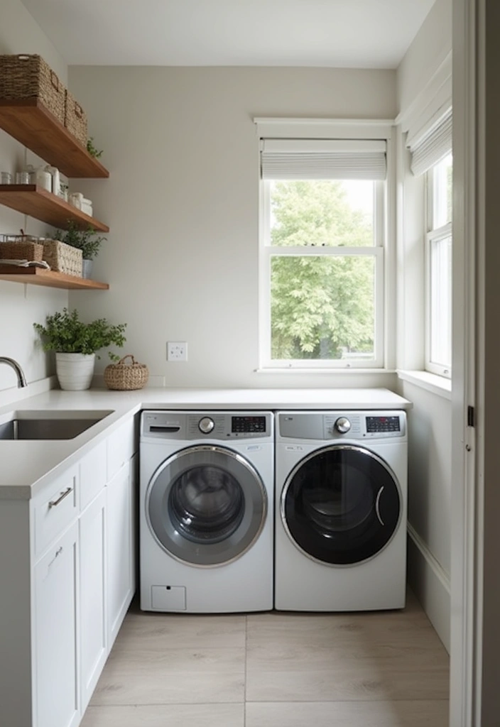 25 Modern Laundry Room Designs That Make Chores Stylish 16 25 Modern Laundry Room Designs That Make Chores Stylish - 16. Multi-Functional Fixtures