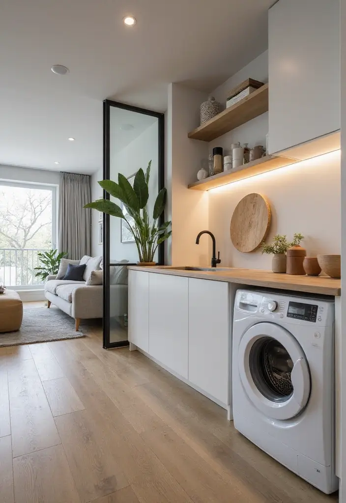 25 Modern Laundry Room Designs That Make Chores Stylish 24 25 Modern Laundry Room Designs That Make Chores Stylish - 24. Open Concept Laundry