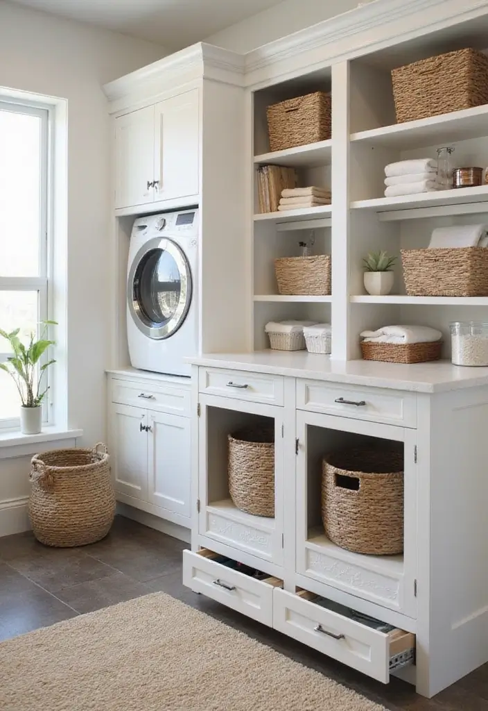 25 Modern Laundry Room Designs That Make Chores Stylish 3 25 Modern Laundry Room Designs That Make Chores Stylish - 3. Smart Storage Solutions