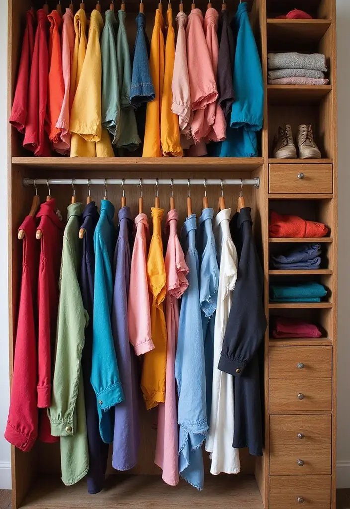 25 Wardrobe Design Modern Styles That Maximize Space 12 25 Wardrobe Design Modern Styles That Maximize Space - 12. Color Coordination