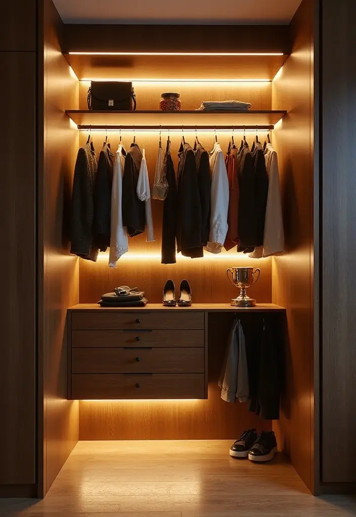 25 Wardrobe Design Modern Styles That Maximize Space 14 25 Wardrobe Design Modern Styles That Maximize Space - 14. Lighting the Wardrobe