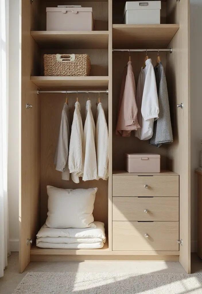 25 Wardrobe Design Modern Styles That Maximize Space 15 25 Wardrobe Design Modern Styles That Maximize Space - 15. Decorative Storage Boxes