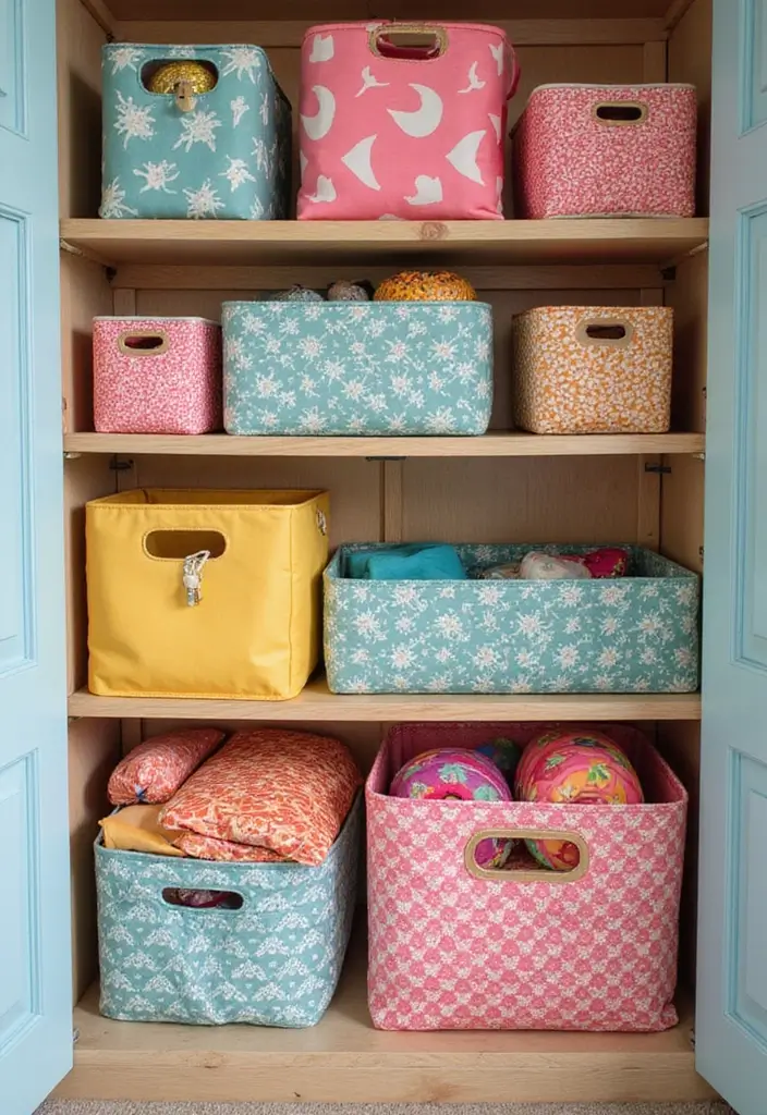 25 Wardrobe Design Modern Styles That Maximize Space 17 25 Wardrobe Design Modern Styles That Maximize Space - 17. Fabric Bins for Stylish Storage