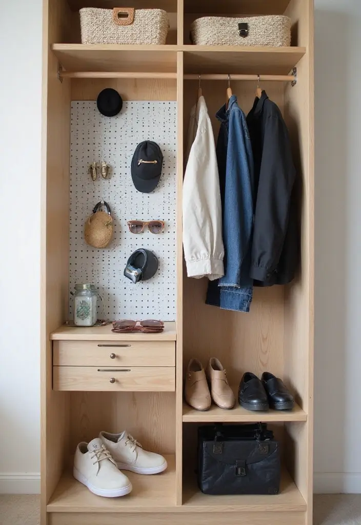 25 Wardrobe Design Modern Styles That Maximize Space 19 25 Wardrobe Design Modern Styles That Maximize Space - 19. Pegboard Power