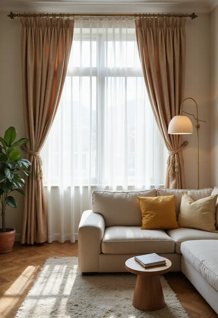 26 Living Room Ideas Modern Style for Effortless Sophistication 20 26 Living Room Ideas Modern Style for Effortless Sophistication - 20. Stylish Window Treatments