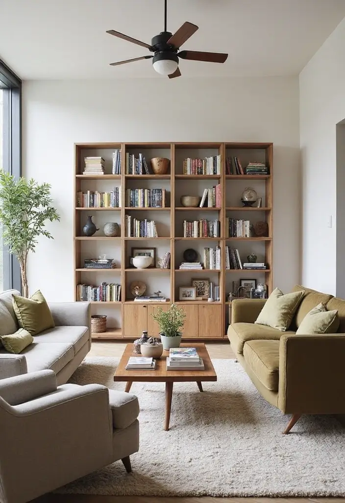 26 Living Room Ideas Modern Style for Effortless Sophistication 21 26 Living Room Ideas Modern Style for Effortless Sophistication - 21. Clever Space Dividers