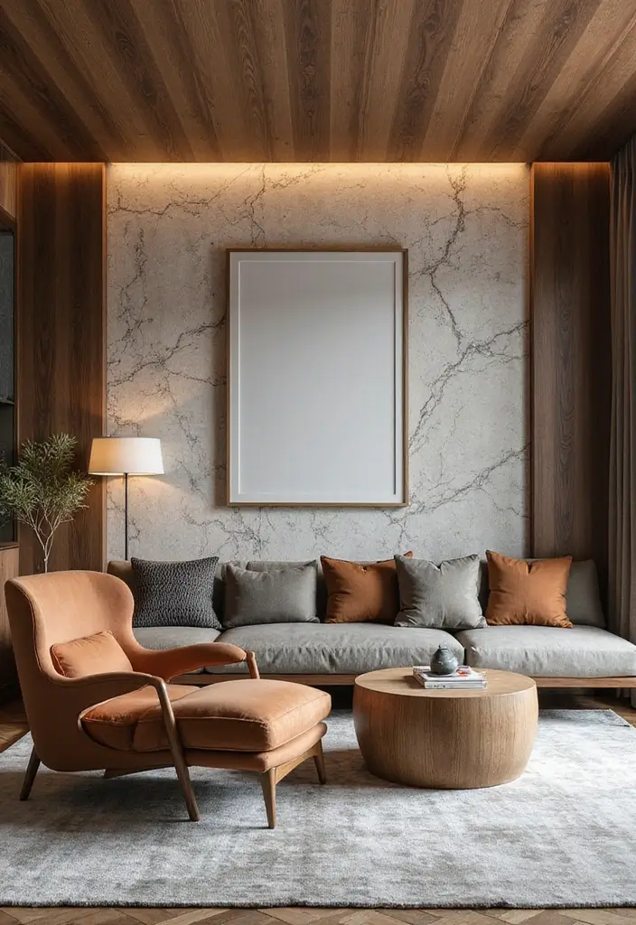 26 Luxury Living Room Inspirations to Elevate Your Home 14 26 Luxury Living Room Inspirations to Elevate Your Home - 14. Textured Walls