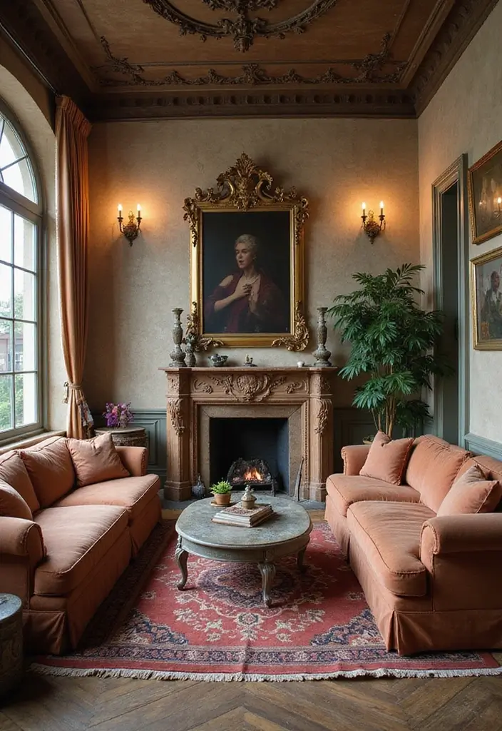 26 Luxury Living Room Inspirations to Elevate Your Home 5 26 Luxury Living Room Inspirations to Elevate Your Home - 5. Vintage Charm