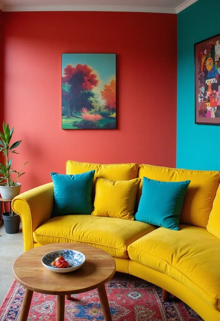 26 Luxury Living Room Inspirations to Elevate Your Home 7 26 Luxury Living Room Inspirations to Elevate Your Home - 7. Bold Colors