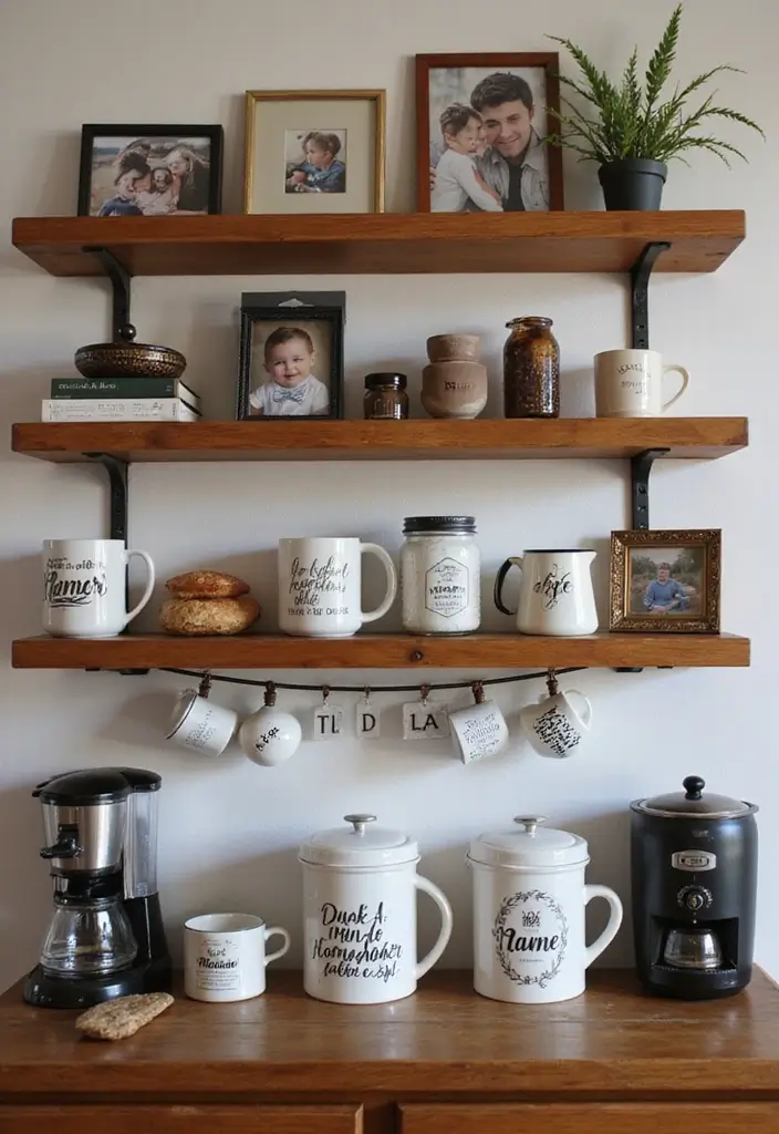 26 Modern Coffee Bar Ideas That Add a Cozy Vibe - 26. A Touch of Personalization