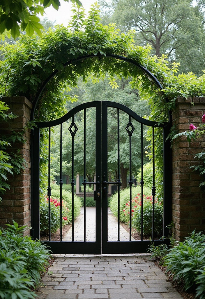 26 Modern Iron Gate Designs That Redefine Curb Appeal 14 26 Modern Iron Gate Designs That Redefine Curb Appeal - 14. Eco-Friendly Finishes
