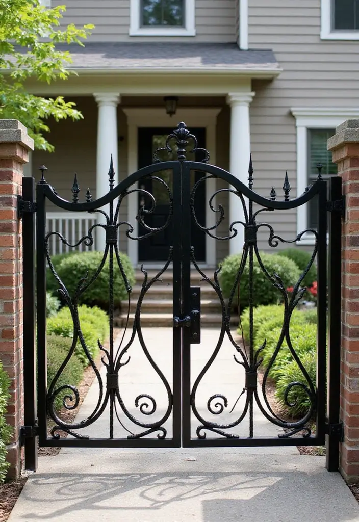 26 Modern Iron Gate Designs That Redefine Curb Appeal 18 26 Modern Iron Gate Designs That Redefine Curb Appeal - 18. Custom Designs