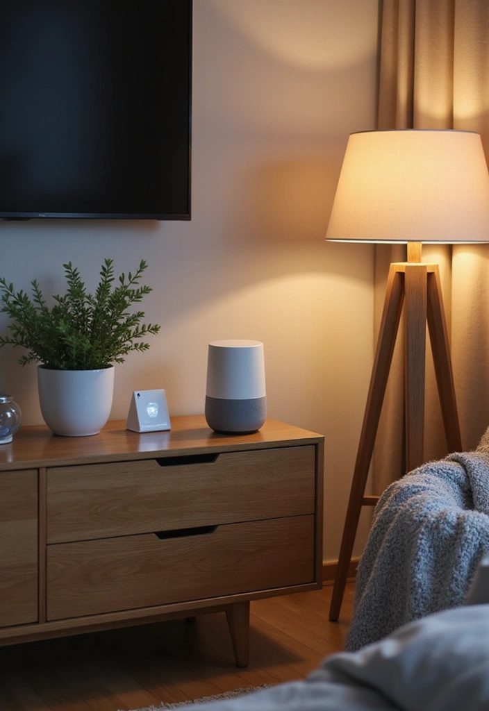 26 Modern Living Room Decor Trends to Try Now 11 26 Modern Living Room Decor Trends to Try Now - 11. Smart Home Integration