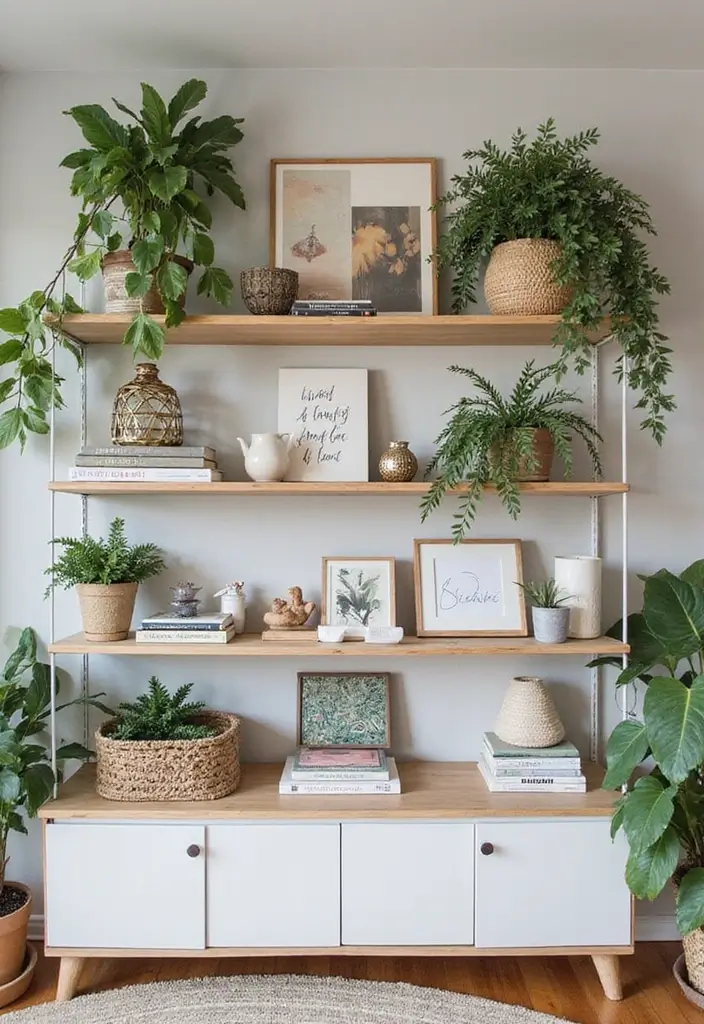 26 Modern Living Room Decor Trends to Try Now 17 26 Modern Living Room Decor Trends to Try Now - 17. Open Shelving