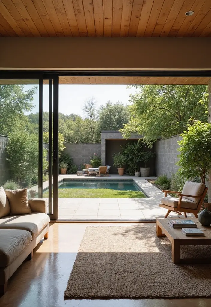 26 Modern Living Room Decor Trends to Try Now 19 26 Modern Living Room Decor Trends to Try Now - 19. Indoor-Outdoor Flow