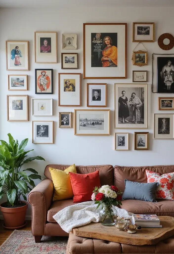 26 Modern Living Room Decor Trends to Try Now 22 26 Modern Living Room Decor Trends to Try Now - 22. Personalized Gallery Walls