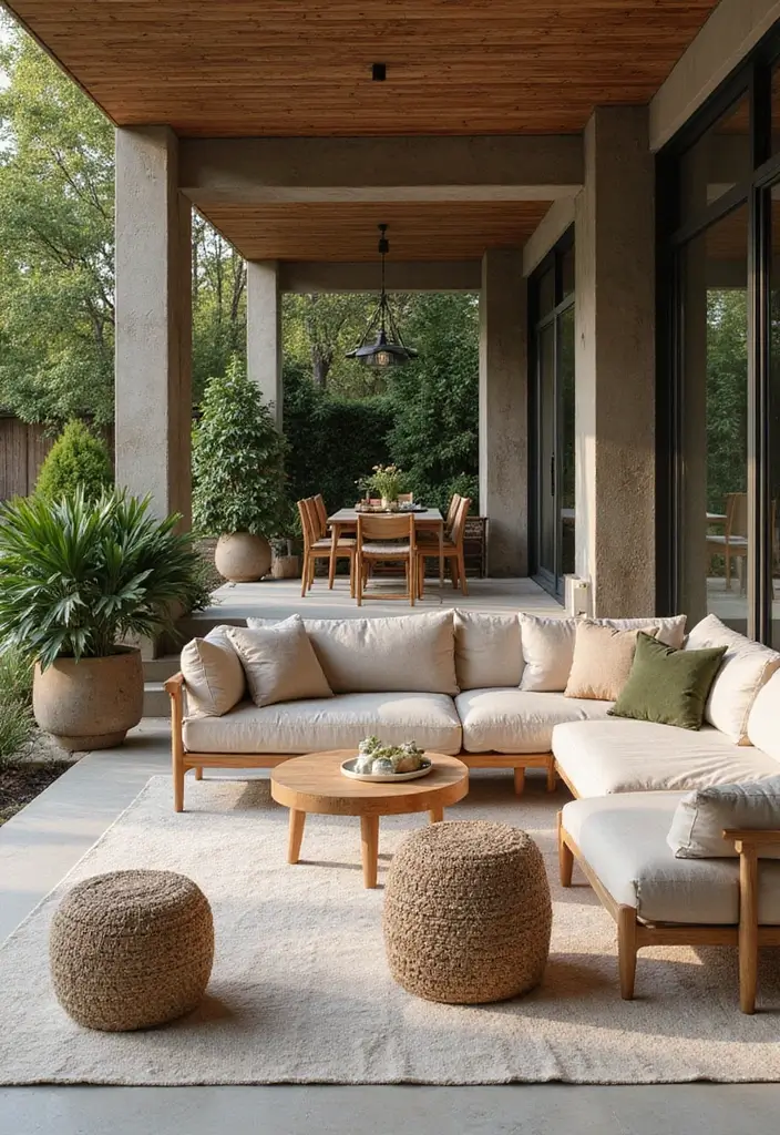 26 Modern Living Room Decor Trends to Try Now 26 26 Modern Living Room Decor Trends to Try Now - 26. Sustainable Outdoor Furniture