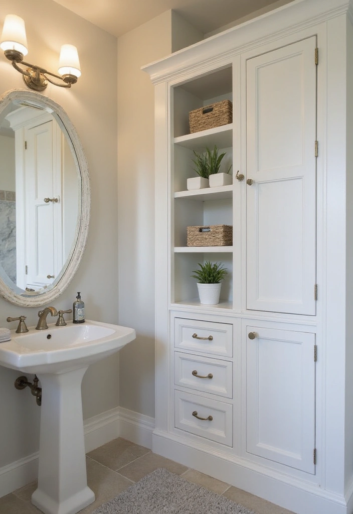 26 Modern Powder Room Inspirations That Wow Guests - 21. Customized Storage Solutions