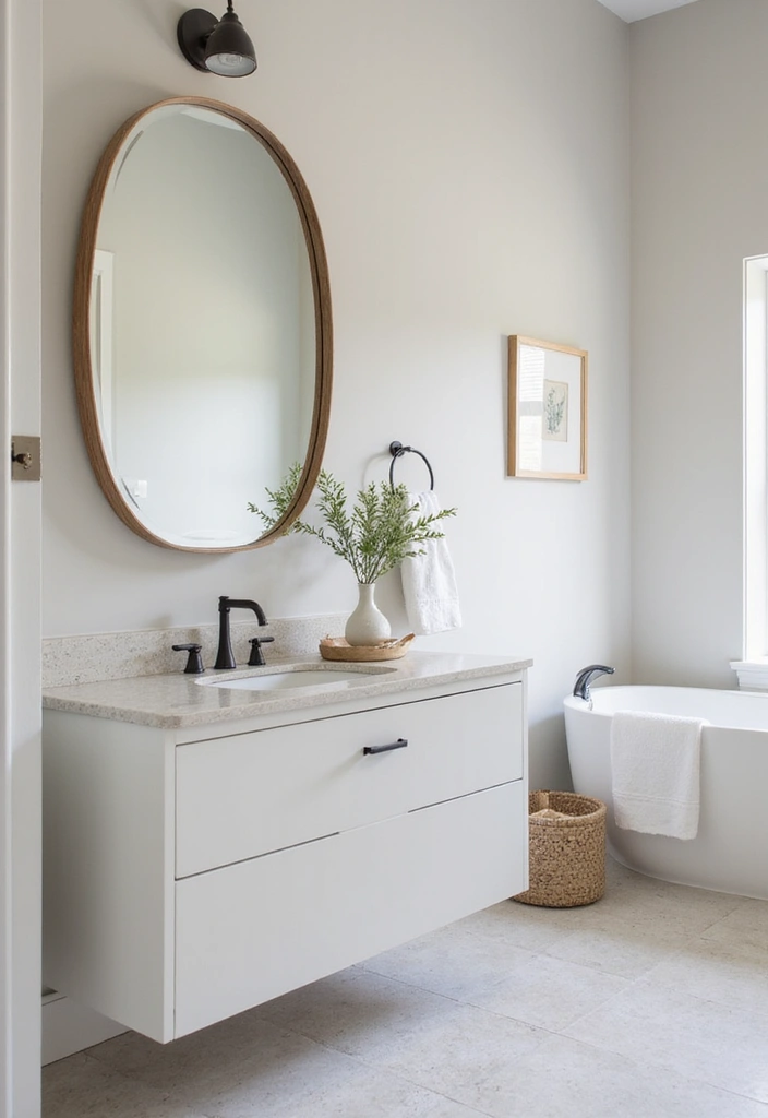 26 Modern Powder Room Inspirations That Wow Guests - 6. Minimalist Aesthetics for Calmness