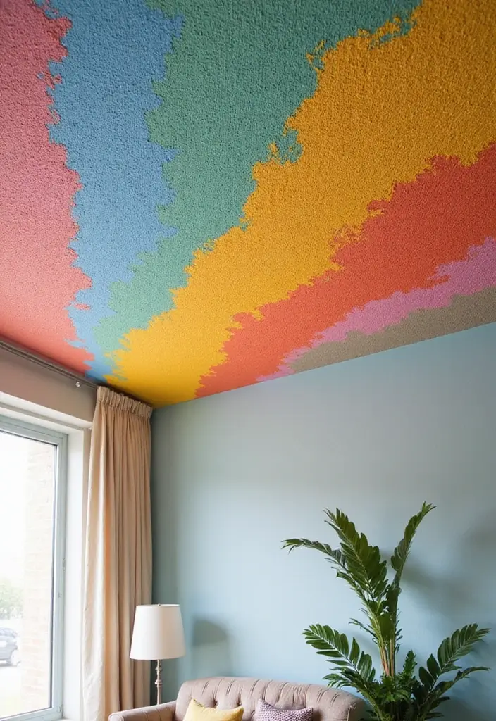 27 Ceiling Design Modern Looks That Elevate Any Room 13 27 Ceiling Design Modern Looks That Elevate Any Room - 13. Textured Ceiling Paint