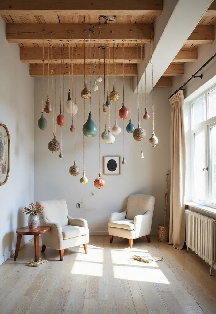 27 Ceiling Design Modern Looks That Elevate Any Room 14 27 Ceiling Design Modern Looks That Elevate Any Room - 14. Hanging Sculptural Elements