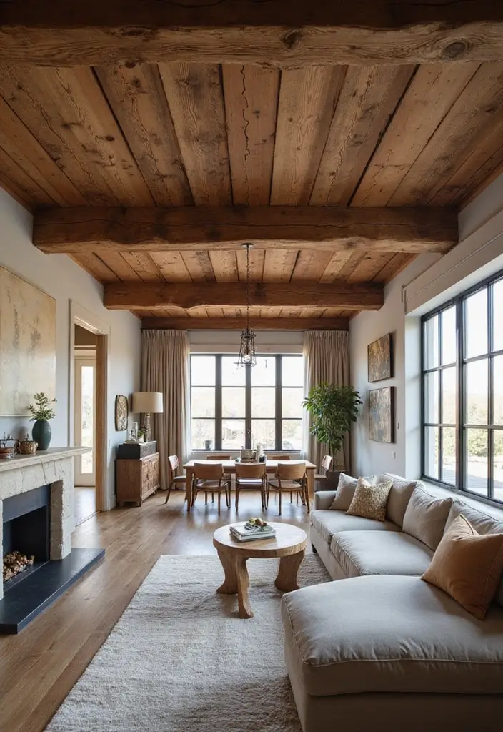 27 Ceiling Design Modern Looks That Elevate Any Room 18 27 Ceiling Design Modern Looks That Elevate Any Room - 18. Statement Beams