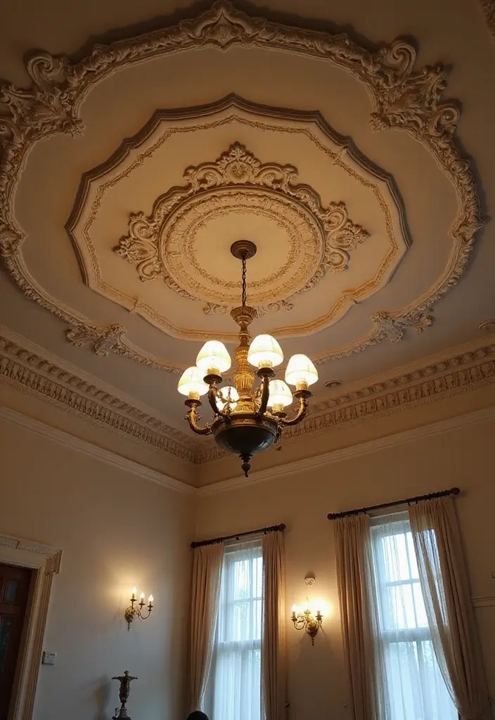 27 Ceiling Design Modern Looks That Elevate Any Room 26 27 Ceiling Design Modern Looks That Elevate Any Room - 26. Vintage Charm