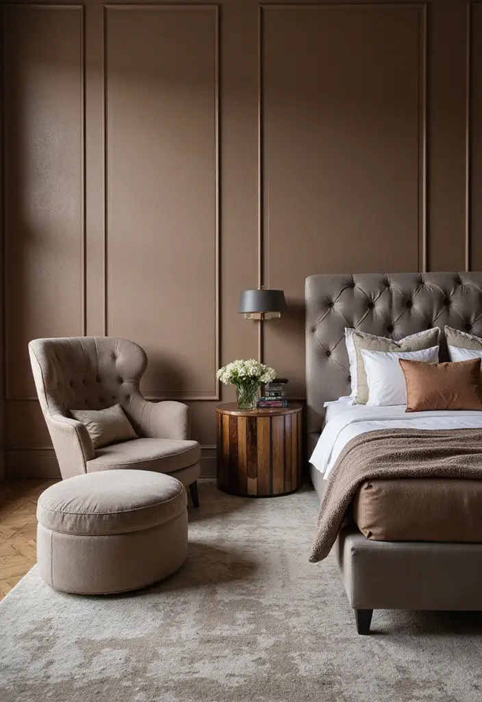 27 Luxury Bedroom Ideas That Define Modern Elegance 10 27 Luxury Bedroom Ideas That Define Modern Elegance - 10. Rich Upholstered Furniture