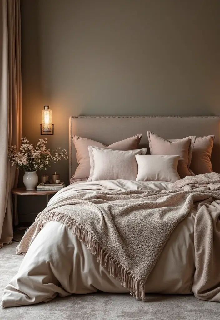 27 Luxury Bedroom Ideas That Define Modern Elegance 18 27 Luxury Bedroom Ideas That Define Modern Elegance - 18. Layered Textiles