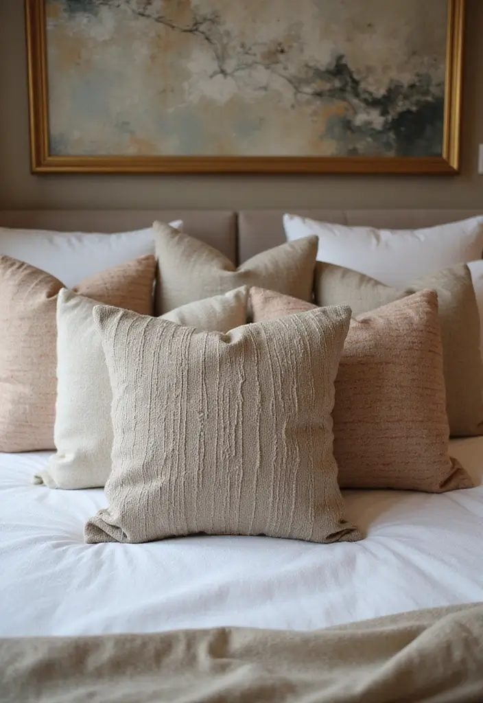 27 Luxury Bedroom Ideas That Define Modern Elegance 24 27 Luxury Bedroom Ideas That Define Modern Elegance - 24. Unique Decorative Pillows